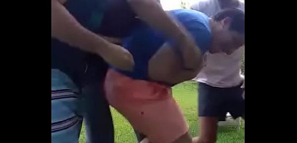  Old fat man anal destruction by biblical fisting at country side house